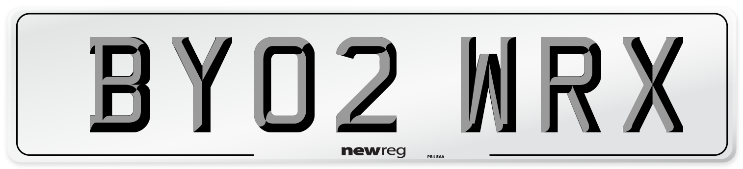 BY02 WRX Number Plate from New Reg
